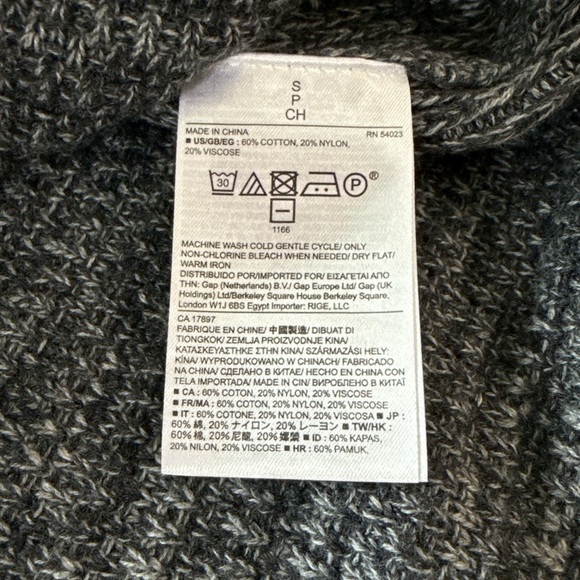 Banana Republic Blue Gray Sleeveless Turtleneck Sweater Tunic Size Small - Picture 8 of 9